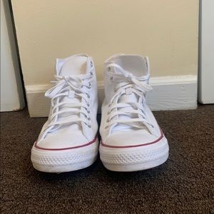 Converse white high top all stars!
